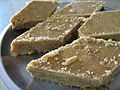 Besan (chickpea flour) barfi