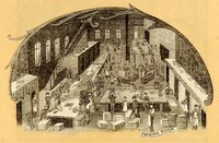 Engraving of the household soap packing room.