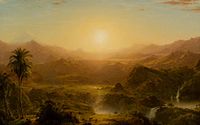 The Andes of Ecuador, c. 1855, Honolulu Museum of Art - this image is a sketch for the final work - which is at the Reynolds