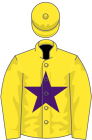 Yellow, purple star, yellow cap