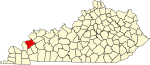 State map highlighting Crittenden County