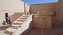 Massive limestone altar and staircase