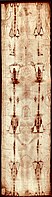 Full-length image of the Turin Shroud before the Conservation-restoration of the Shroud of Turin