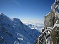 Mont Blanc og delar av Aiguille