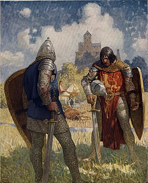 Facing Turquine: "I am Sir Launcelot du Lake, King Ban's son of Benwick."