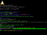Skärmdump som illustrerar uppstarten av linuxkärnan