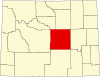 State map highlighting Natrona County