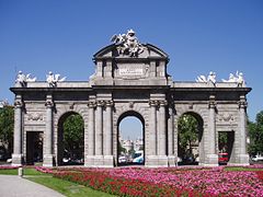 Porta de Alcalá en Madrid, de Francesco Sabatini (1778)