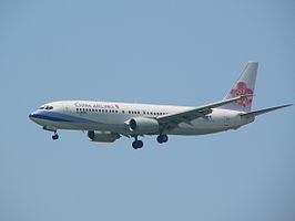 Een Boeing 737-800 van China Airlines