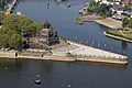 Deutsches Eck am Zusammenfluss von Mosel und Rhein in Koblenz