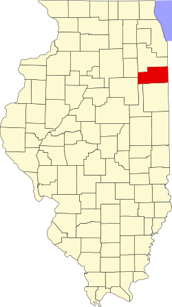 Karte von Kankakee County innerhalb von Illinois