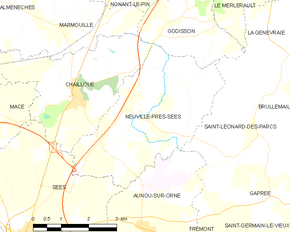 Poziția localității Neuville-près-Sées