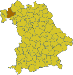 Poziția regiunii Districtul Main-Spessart