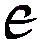 Approximate form of upper case letter E that was the source for lower case e