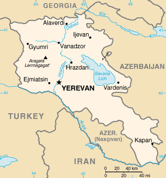 Kaart vun Armenien