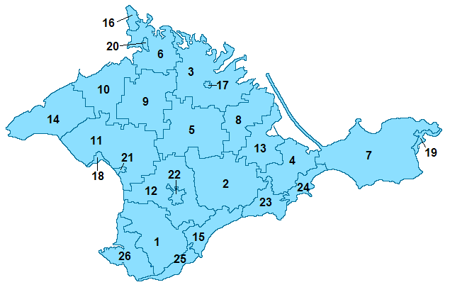 Subdivisions of Crimea