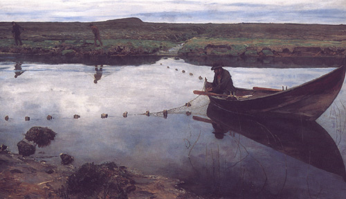 Laksefiskeren, 1889