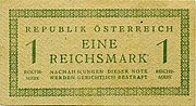 1 Reichsmark Vorderseite