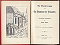 Frontispiz und Titelblatt von Stindes Die Wandertruppe oder Das Dekamerone der Verkannten, Ausgabe 1887