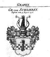 Wappen der Grafen von Schlieben (1718)