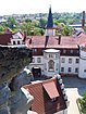 Blick vom Bergfried auf den Schlosshof