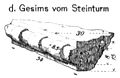 Gesims des Steinturms