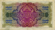 1000 Schilling Rückseite