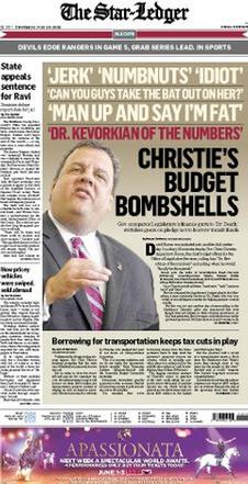 File:The Star-Ledger front page.jpg