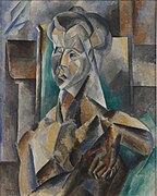 Pablo Picasso, 1909, Buste de femme (Femme en vert, Femme assise), oil on canvas, 100.3 x 81.3 cm, Van Abbemuseum, Netherlands