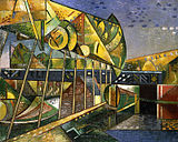 Auguste Herbin, 1911, Le pont de fer (Iron Bridge), oil on canvas, 63.5 x 80 cm