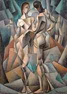 Jean Metzinger, 1910–11, Deux Nus (Two Nudes, Two Women, Nus dans un paysage), oil on canvas, 92 x 66 cm, Gothenburg Museum of Art, Sweden