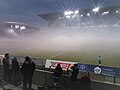 Smoke machines in operation