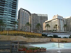 Phoenicia Hotel as seen from Beirut's Coastline