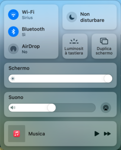 Il Centro di Controllo su macOS Big Sur