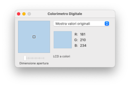 Colorimetro Digitale su macOS Big Sur