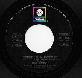 Обложка сингла Джим Кроче «Time in a Bottle» (1973)