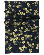 Book Wrap, Golden Cherry Flowers, Cotton