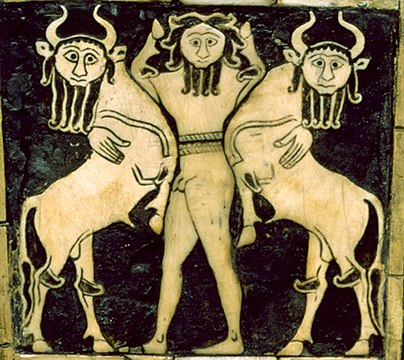 "SumerianBulls.jpg" by User:File Upload Bot (Magnus Manske)