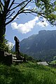 oberhalb von Mellau. Im Hintergrund die Kanisfluh