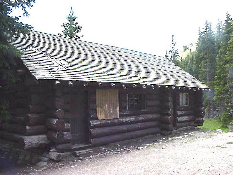 File:Milner Pass Road Camp Mess Hall and House.jpg