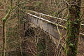 Krenkeltal Rothaarsteig in Sauerland, aquaduct over een oude spoorlijn.