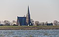 Gereformeerde kerk van Andijk. Zicht vanaf de MS Friesland.