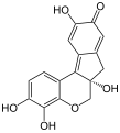 Deutsch: Struktur von (S)-Hämatein English: Structure of (S)-hematein