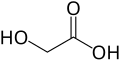 Deutsch: Struktur von Glycolsäure English: Structure of glycolic acid