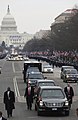 Agents protecting the President George W. Bush's motorcade on the 2005 Presidential Inaugural Parade