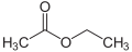 Deutsch: Struktur von Essigsäureethylester (Ethylacetat) English: Structure of ethyl ethanoate (ethyl acetate)