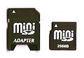 miniSD Card (right) with miniSD Adapter (left)