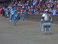 Onda's Comparsa during the Corteo Storico before the Palio