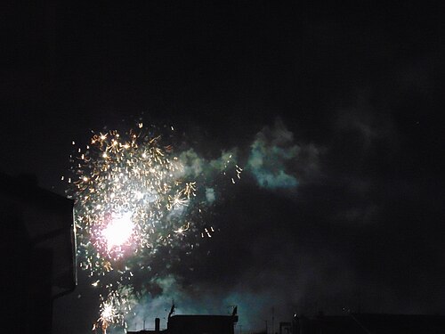 Fireworks in Rome, Italy