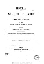 Thumbnail for File:1866 Historia del saqueo de Cádiz por los ingleses en 1596.jpg